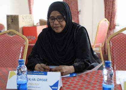 Ms. Zulekha Omar Mbarak, retired Director of Education and Child Welfare